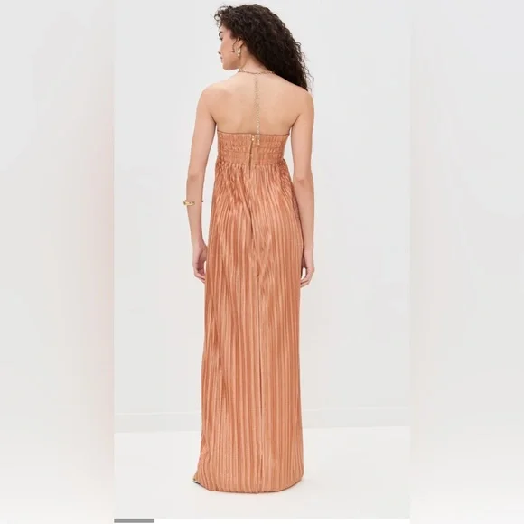 Sabina Musayev Nicola Strapless Dress in Copper as size Medium. Sold out! NWT - Picture 5 of 11